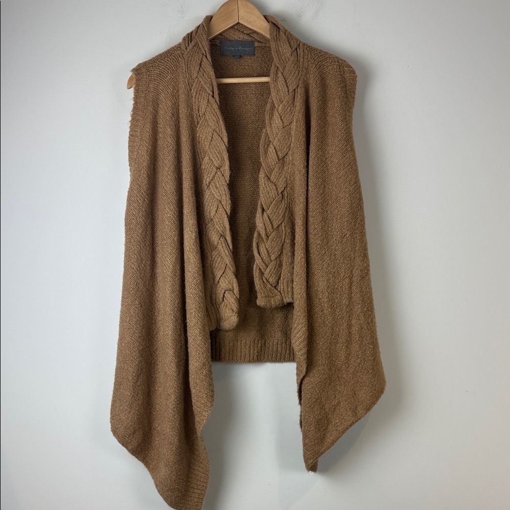 Anthropologie Sunday in Brooklyn Tan Knit Sweater Vest